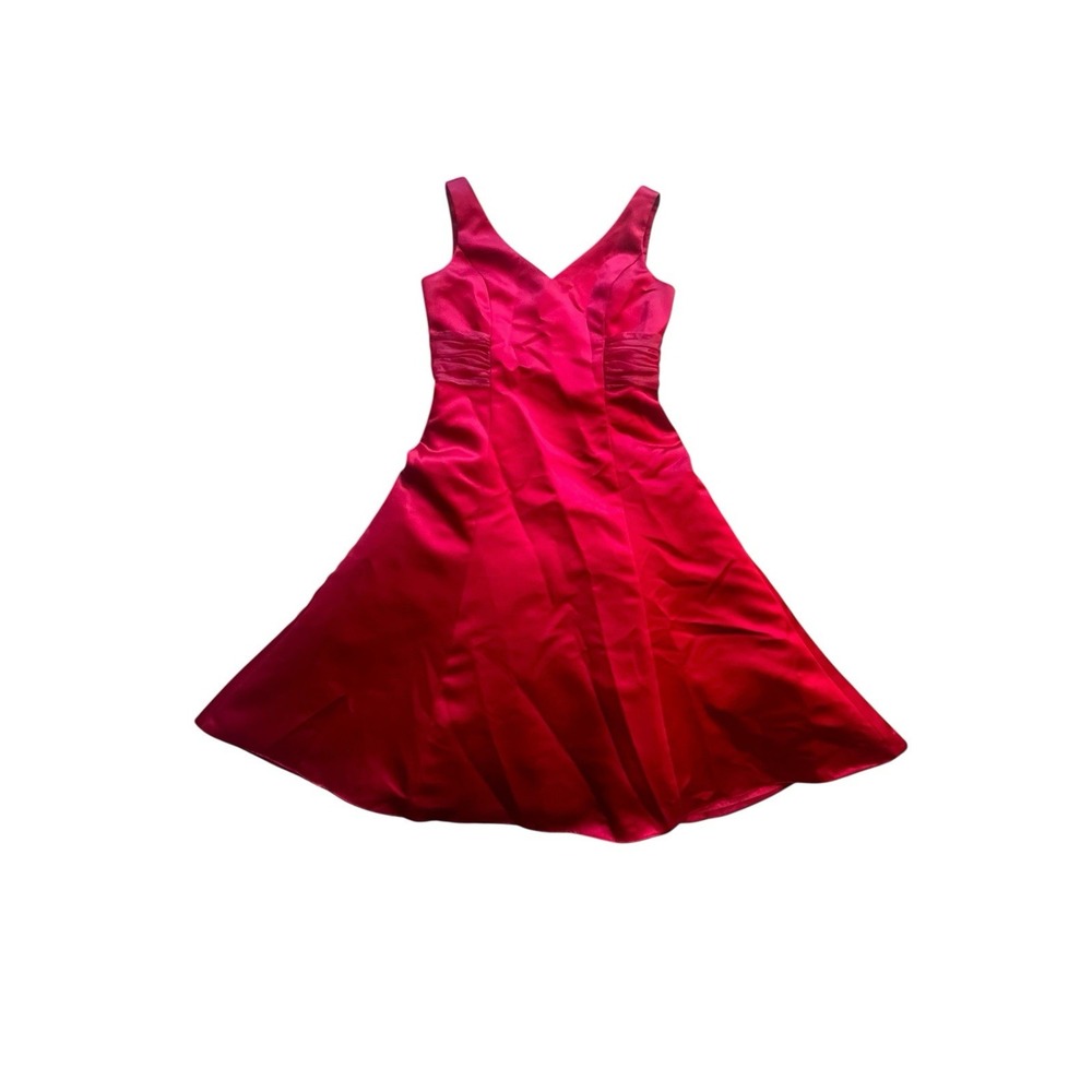 Davids Bridal Red Gown Sleeveless‎ Flower girl Child Kid Size 10 JB2532 Junior - Picture 2 of 12